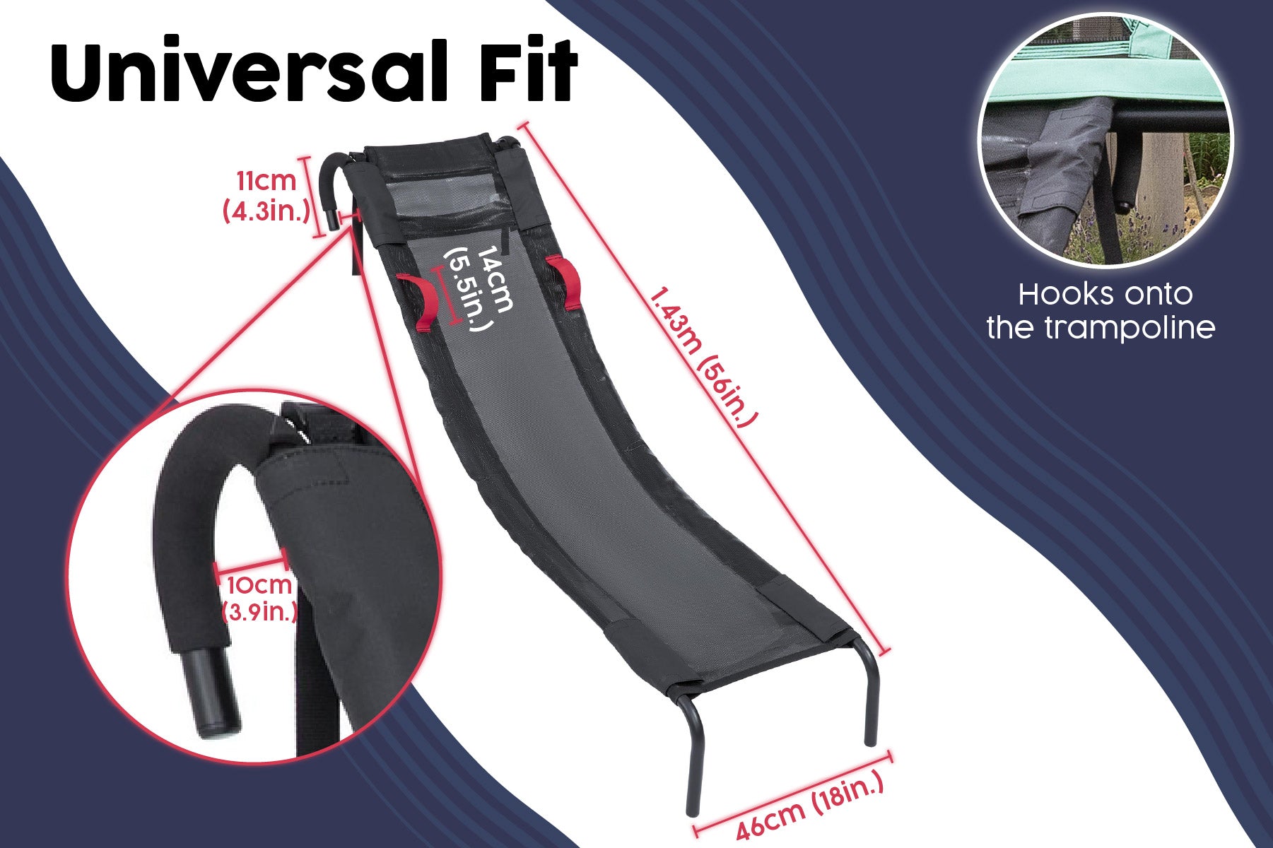 universal trampoline slide for trampoline