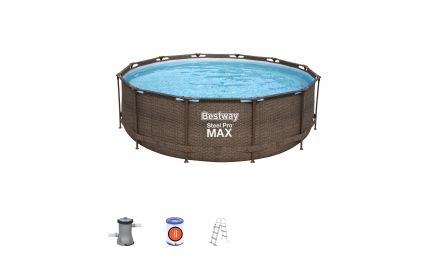 12ft Steel Pro Max Deluxe Series Round Pool Set