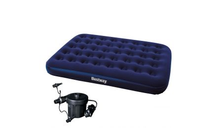 Double Flocked Airbed With Pump 