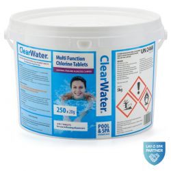ClearWater 5kg Multifunctional Chlorine Tablets for pool and hot tubs