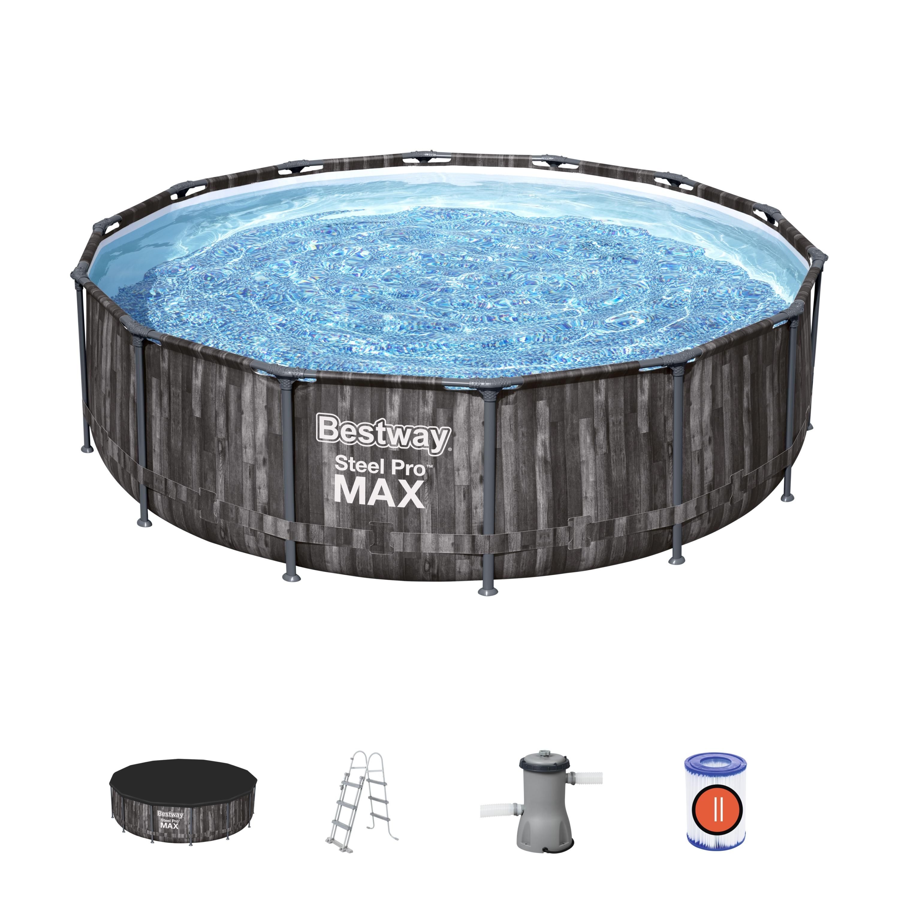 Bestway 12ft x 30in Bestway Inflatable Fast Set Pool Garden Swimming Pool Above Ground 8718475911777 